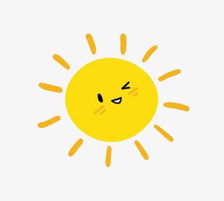 可爱的卡通小太阳免抠