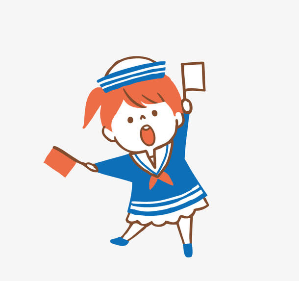 韩国卡通航海小船员免抠