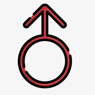 红色男士标志免抠