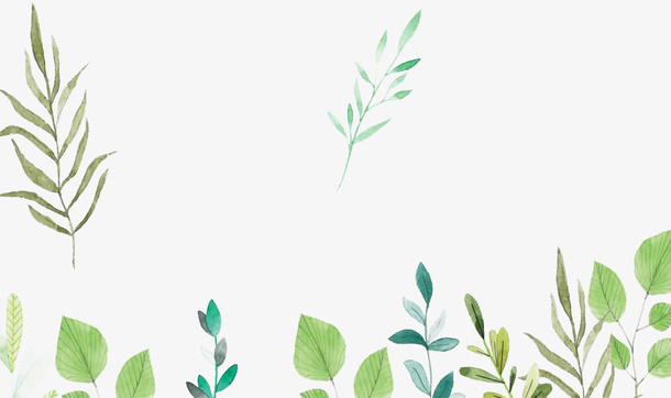 小清新花瓣小草免抠