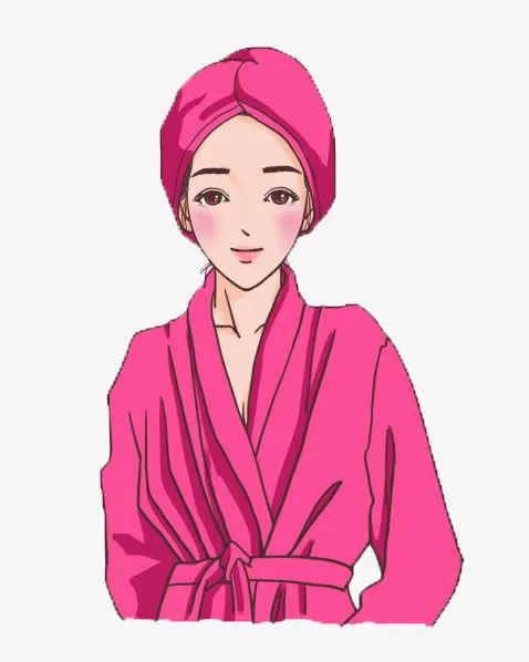 穿浴袍的女人免抠