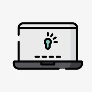 灰色电脑屏幕免抠