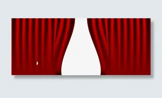 红色幕布免抠