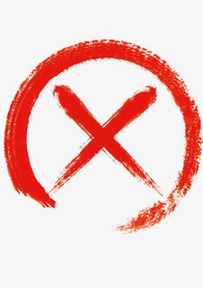 红色圆圈叉叉免抠标签元素
