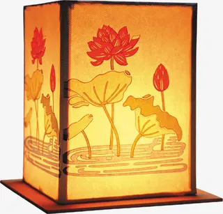 中国风复古灯笼灯光免抠