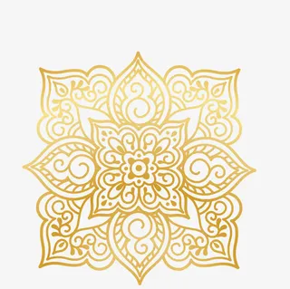 四边形花纹图案免抠