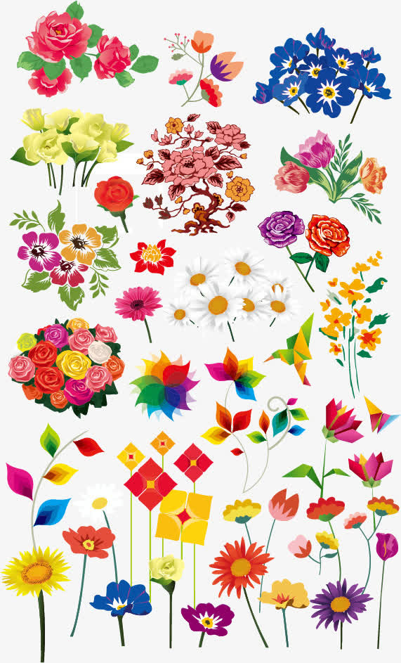 花卉矢量素材免抠