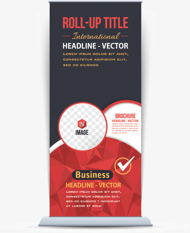 折页易拉宝矢量素材免抠