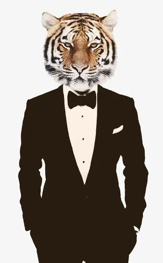西装老虎免抠