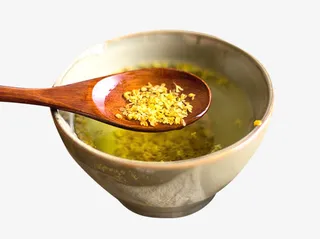 清香新鲜桂花花茶素材免抠