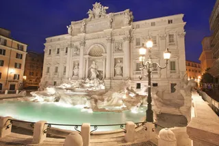 欧式建筑夜空海报免抠