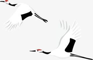 卡通仙鹤素材免抠