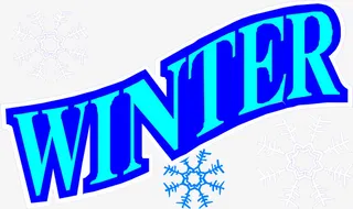 冬天英文字免抠