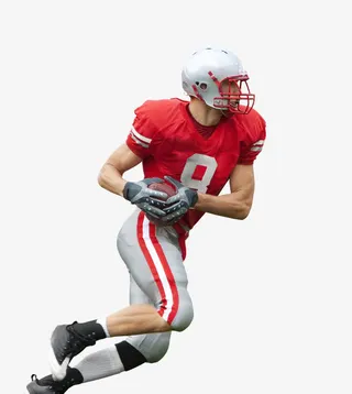 红色橄榄球运动员免抠