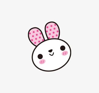 卡通兔子头像免抠手绘/卡通卡通元素