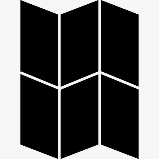 纸折三个部分反射图标免抠