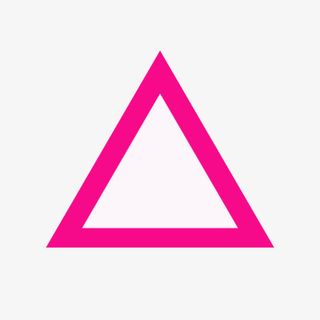 粉色边框整齐正三角形免抠