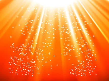 红色背景黄色光效太阳免抠