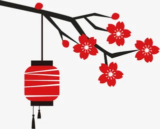 矢量手绘梅花免抠