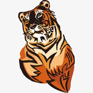 卡通动物老虎免抠
