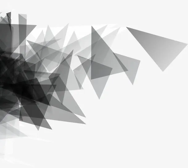 灰色三角块免抠