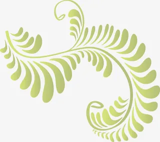 绿色卡通树藤免抠