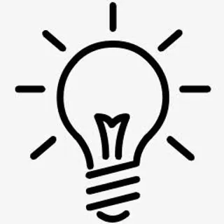 灯泡黑色线条灯泡图标免抠图标元素