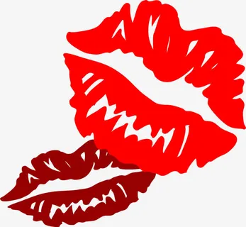 情人节接吻KISS红唇免抠