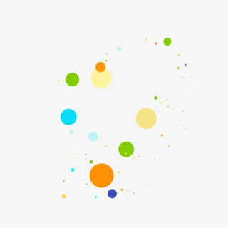 水彩漂浮泡泡免抠