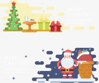 圣诞快乐横幅免抠