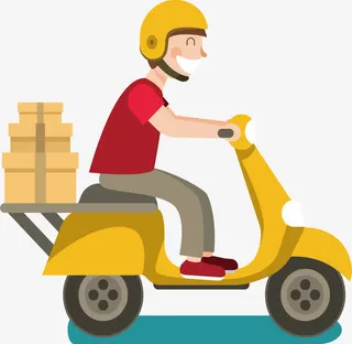 勤劳的快递员免抠