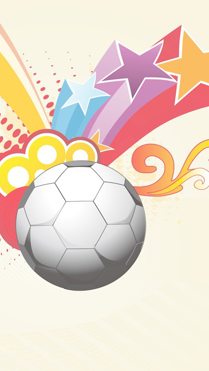 多彩足球元素背景图高清