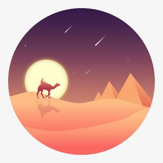 微光渐变插画5免抠