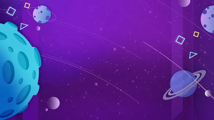科技宇宙星球紫色海报背景素材高清