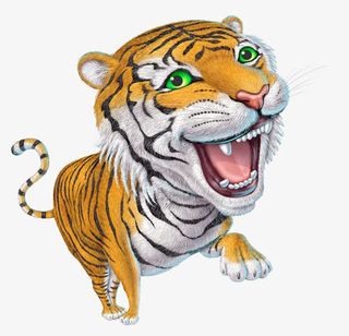 手绘老虎免抠