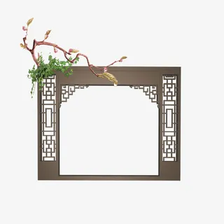 文艺窗花免费png素材免抠