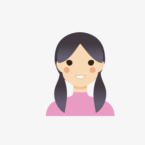 马尾女孩人头免抠