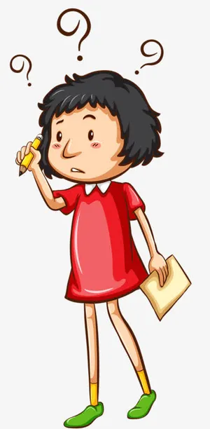 遇到难题女孩免抠