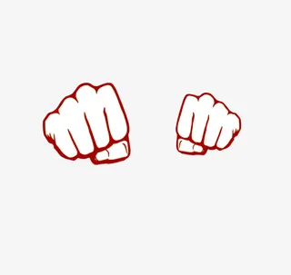 可爱卡通手绘拳头免抠