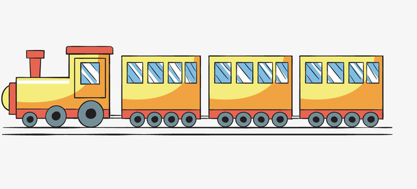 卡通简约装饰卡通火车头装饰免抠
