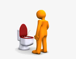 在马桶尿尿的男人免抠