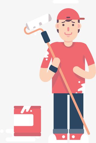 家政服务人物矢量免抠