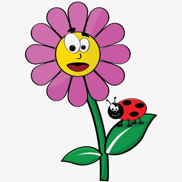 卡通表情花朵免抠