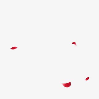 红色花瓣绿色叶子漂浮植物免抠