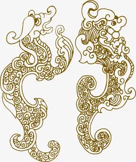 高清祥云龙纹装饰免抠 高清祥云龙纹装饰免抠