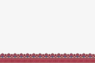 红色中国风花边边框纹理免抠