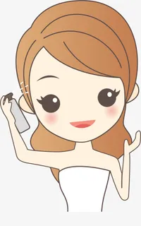 卡通洗发女孩免抠