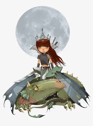 欧美风手绘人物创意插画免抠