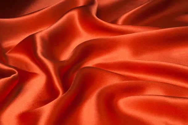 朱红色的丝绸免抠