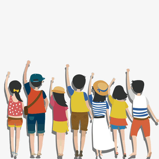 卡通人群免抠
